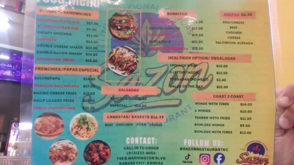 Sazon Restaurant Menu image 1